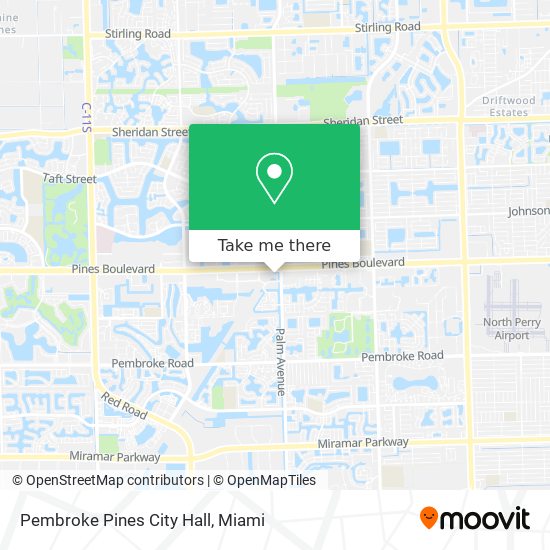 Mapa de Pembroke Pines City Hall