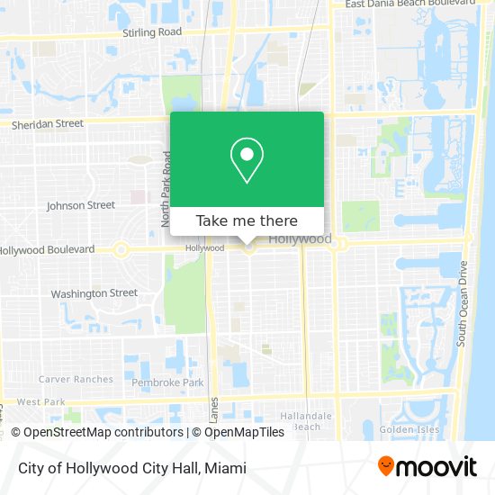 City of Hollywood City Hall map