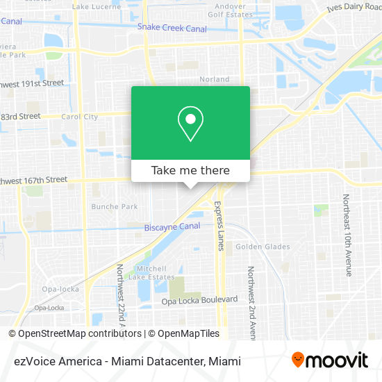 Mapa de ezVoice America - Miami Datacenter
