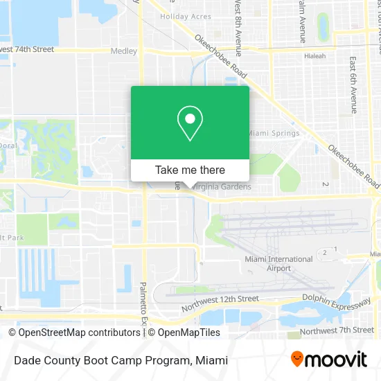 Dade County Boot Camp Program map