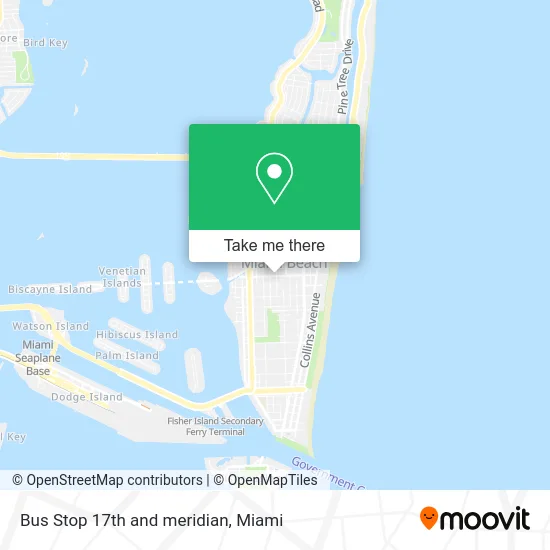 Bus Stop 17th and meridian map