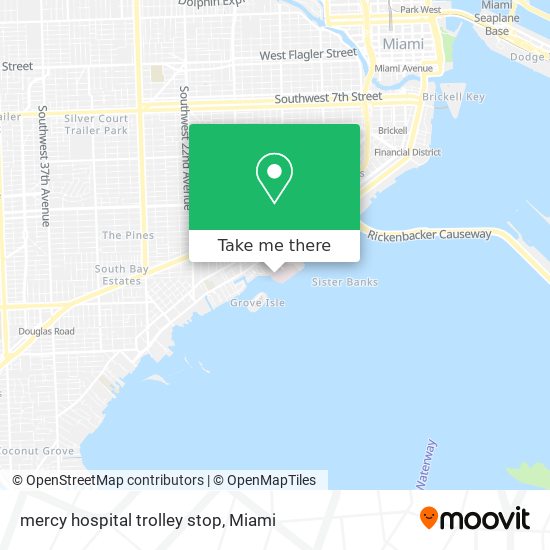 Mapa de mercy hospital trolley stop