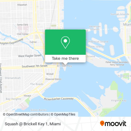 Mapa de Squash @ Brickell Key 1