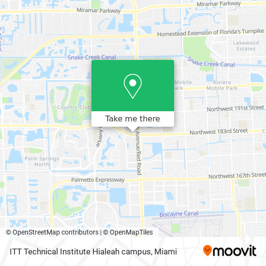 Mapa de ITT Technical Institute Hialeah campus