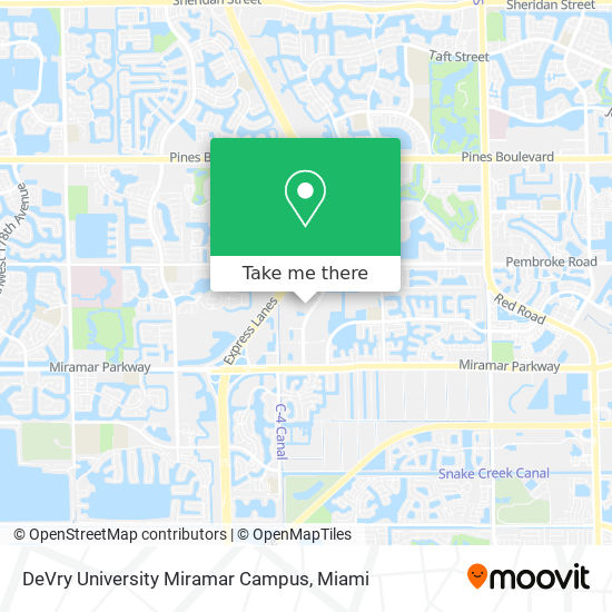 Mapa de DeVry University Miramar Campus