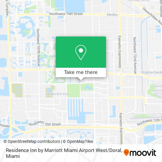 Mapa de Residence Inn by Marriott Miami Airport West / Doral