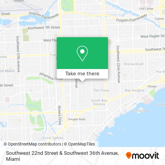 Mapa de Southwest 22nd Street & Southwest 36th Avenue