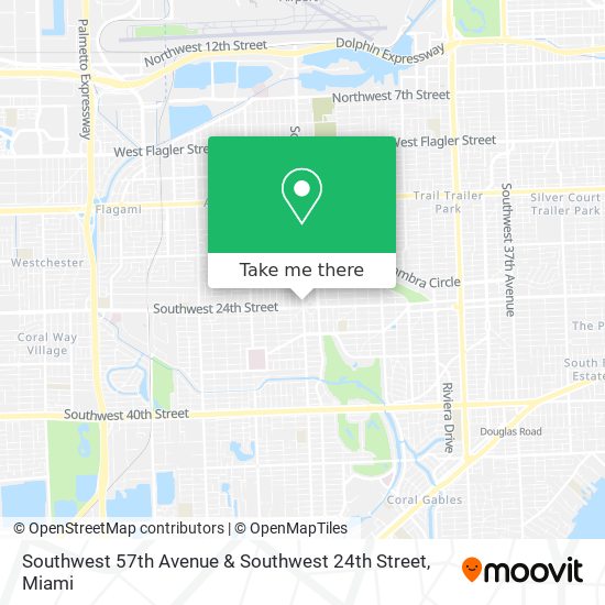 Southwest 57th Avenue & Southwest 24th Street map