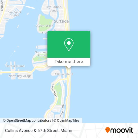 Collins Avenue & 67th Street map
