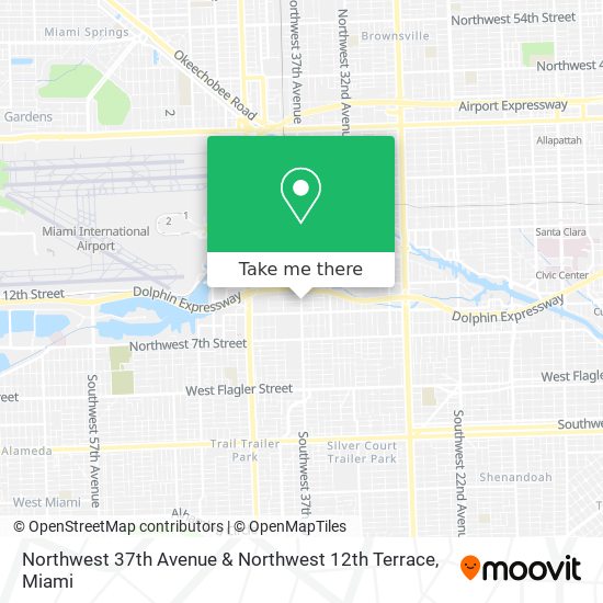 Northwest 37th Avenue & Northwest 12th Terrace map