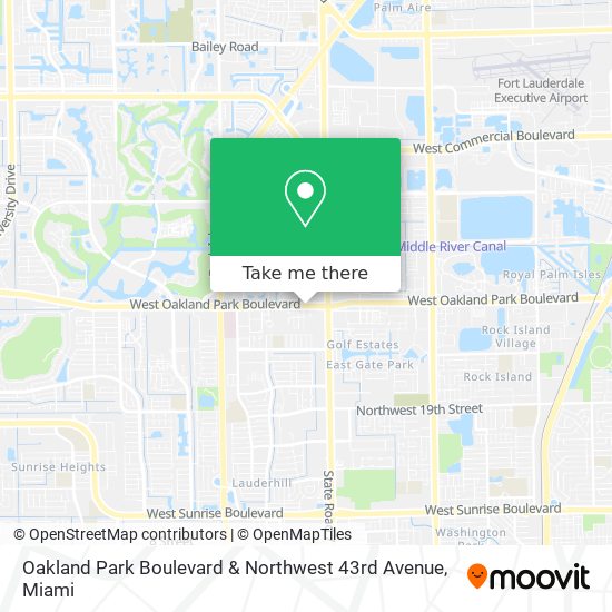 Mapa de Oakland Park Boulevard & Northwest 43rd Avenue