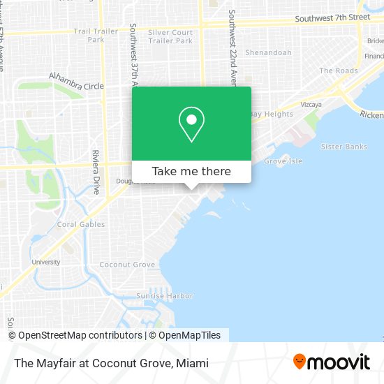 The Mayfair at Coconut Grove map