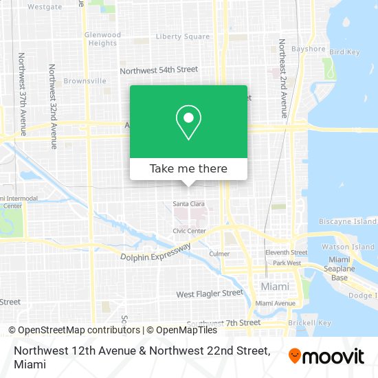Mapa de Northwest 12th Avenue & Northwest 22nd Street