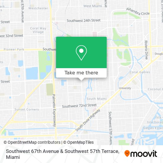 Southwest 67th Avenue & Southwest 57th Terrace map