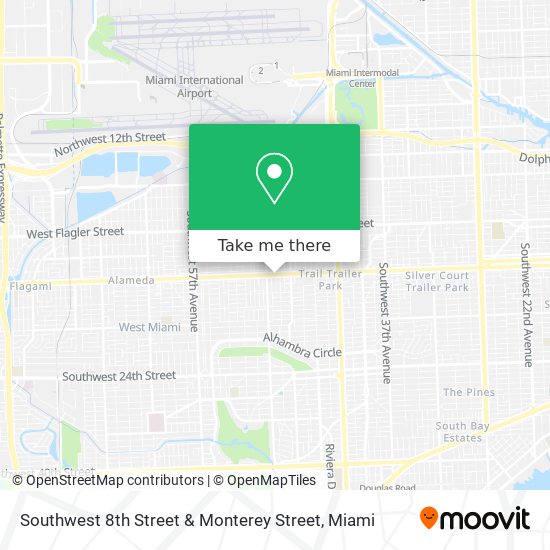 Southwest 8th Street & Monterey Street map