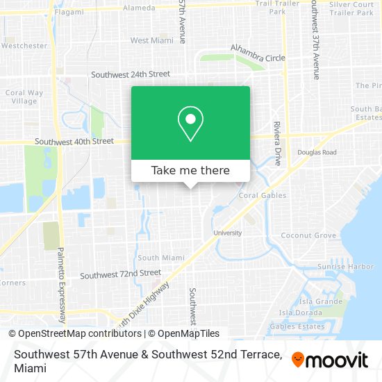 Mapa de Southwest 57th Avenue & Southwest 52nd Terrace