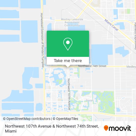 Northwest 107th Avenue & Northwest 74th Street map