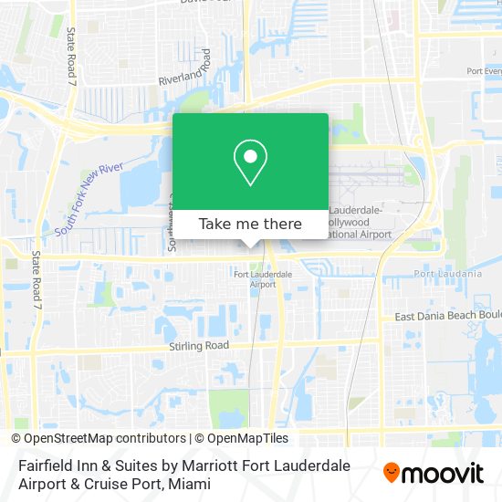 Mapa de Fairfield Inn & Suites by Marriott Fort Lauderdale Airport & Cruise Port