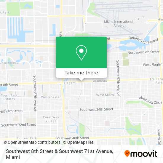 Southwest 8th Street & Southwest 71st Avenue map