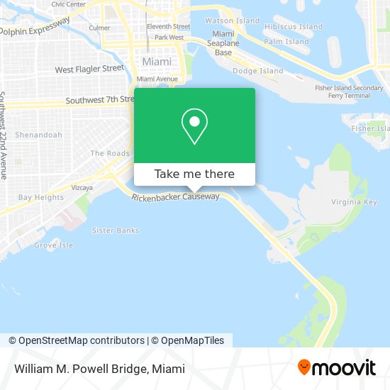 William M. Powell Bridge map