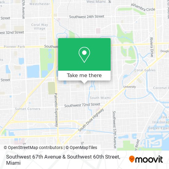 Southwest 67th Avenue & Southwest 60th Street map