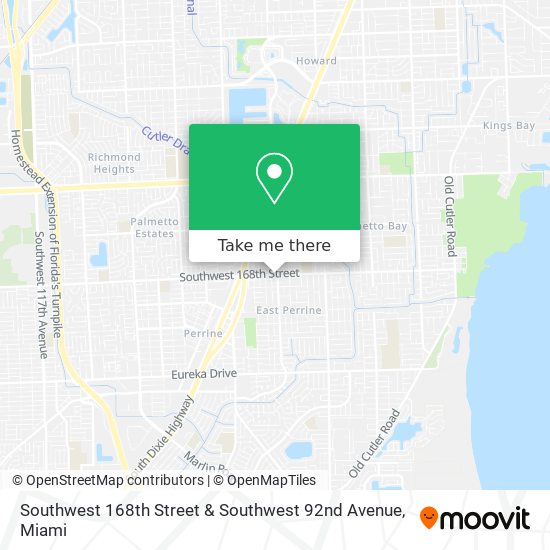 Southwest 168th Street & Southwest 92nd Avenue map