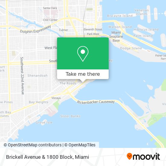 Mapa de Brickell Avenue & 1800 Block