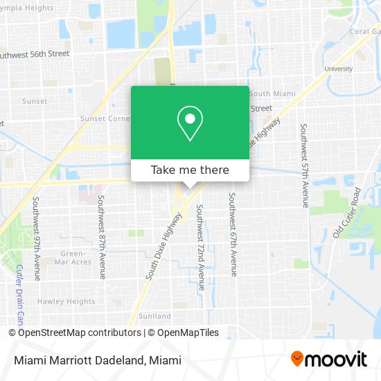 Miami Marriott Dadeland map