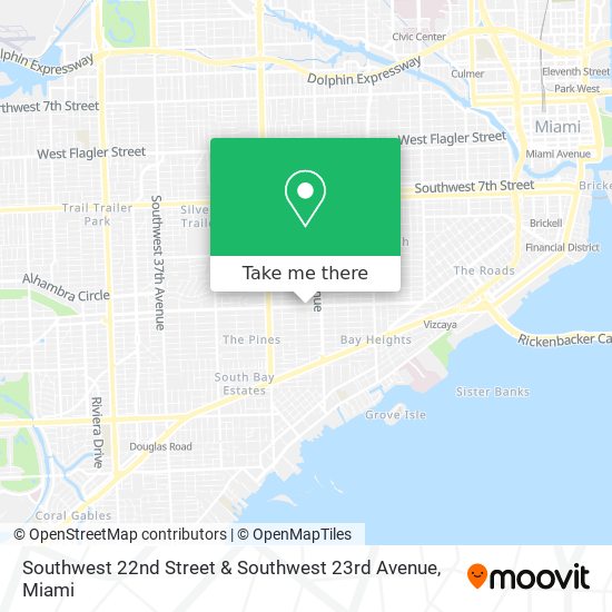 Mapa de Southwest 22nd Street & Southwest 23rd Avenue