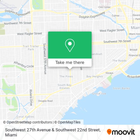Southwest 27th Avenue & Southwest 22nd Street map