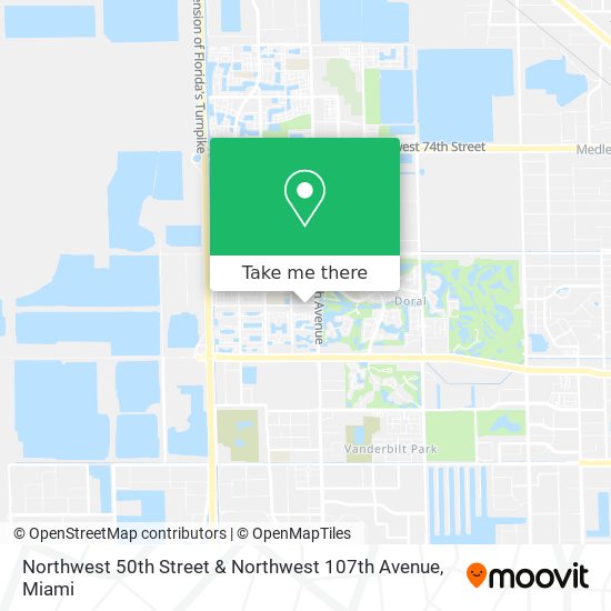Mapa de Northwest 50th Street & Northwest 107th Avenue