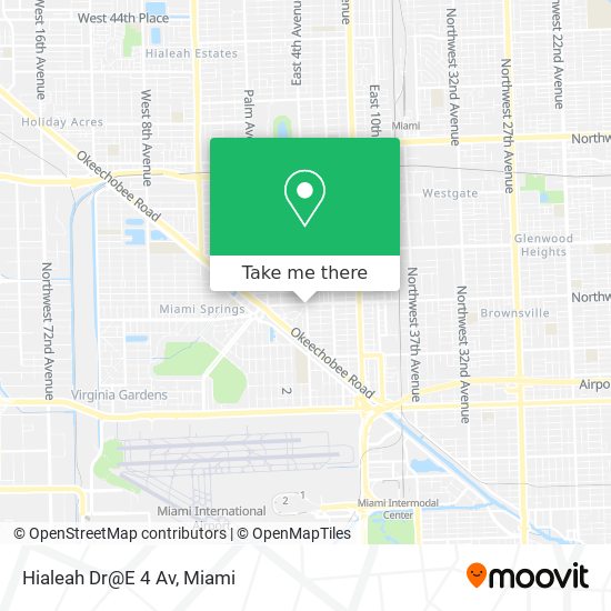 Hialeah Dr@E 4 Av map