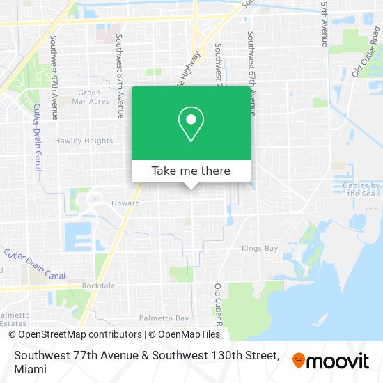 Southwest 77th Avenue & Southwest 130th Street map