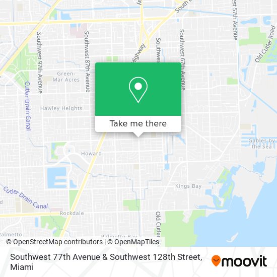 Southwest 77th Avenue & Southwest 128th Street map