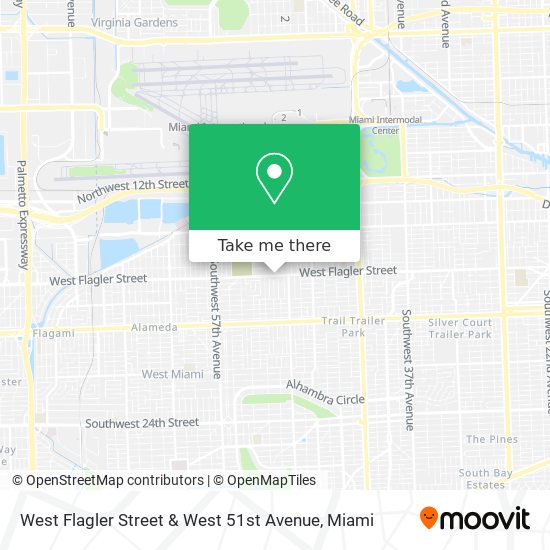West Flagler Street & West 51st Avenue map