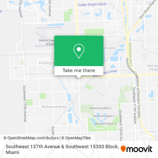 Southwest 137th Avenue & Southwest 15300 Block map
