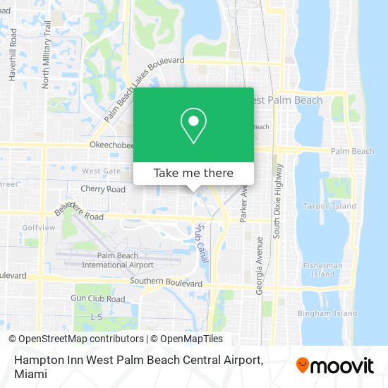 Hampton Inn West Palm Beach Central Airport map