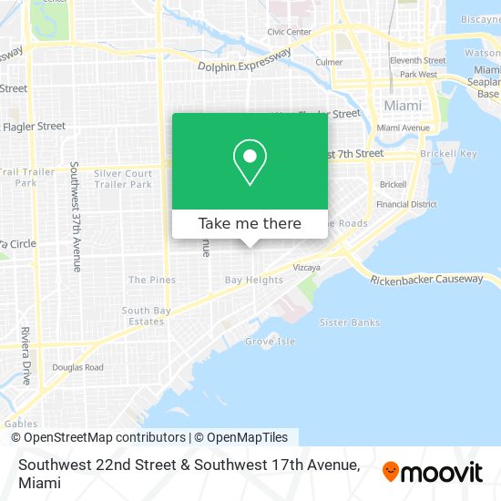 Mapa de Southwest 22nd Street & Southwest 17th Avenue
