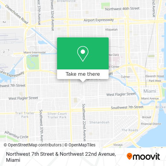 Mapa de Northwest 7th Street & Northwest 22nd Avenue