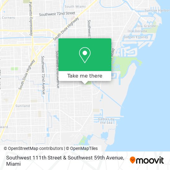 Mapa de Southwest 111th Street & Southwest 59th Avenue