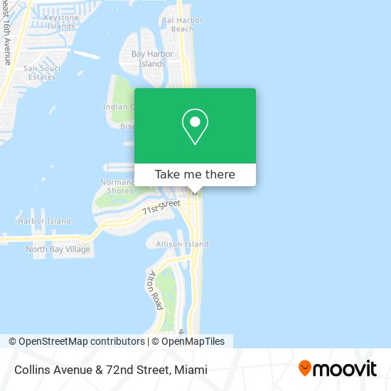 Collins Avenue & 72nd Street map