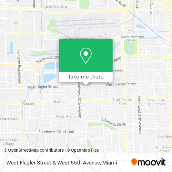 West Flagler Street & West 55th Avenue map