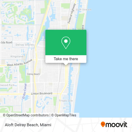 Aloft Delray Beach map