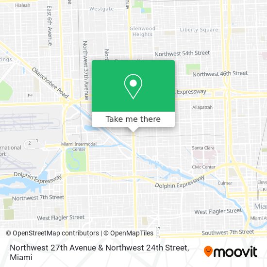 Northwest 27th Avenue & Northwest 24th Street map