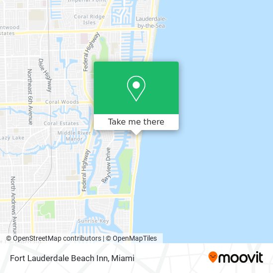 Fort Lauderdale Beach Inn map