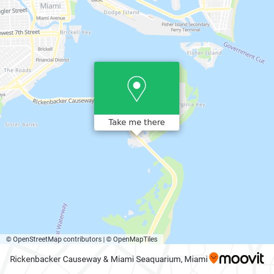 Rickenbacker Causeway & Miami Seaquarium map