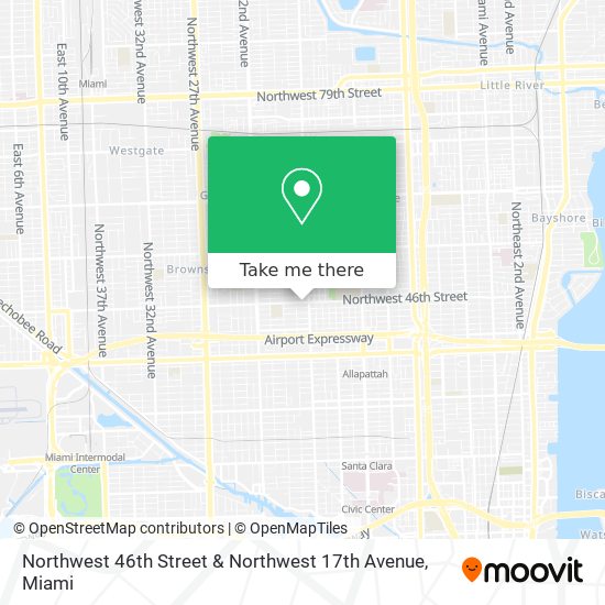 Northwest 46th Street & Northwest 17th Avenue map