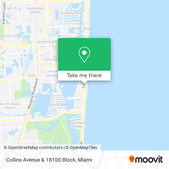 Collins Avenue & 18100 Block map