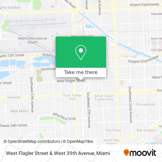 West Flagler Street & West 39th Avenue map