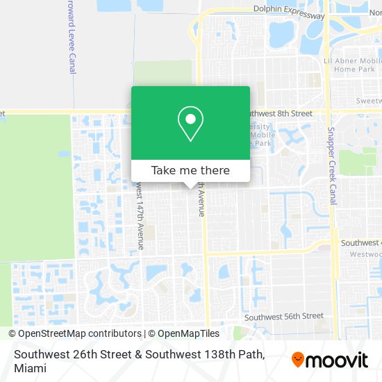 Southwest 26th Street & Southwest 138th Path map